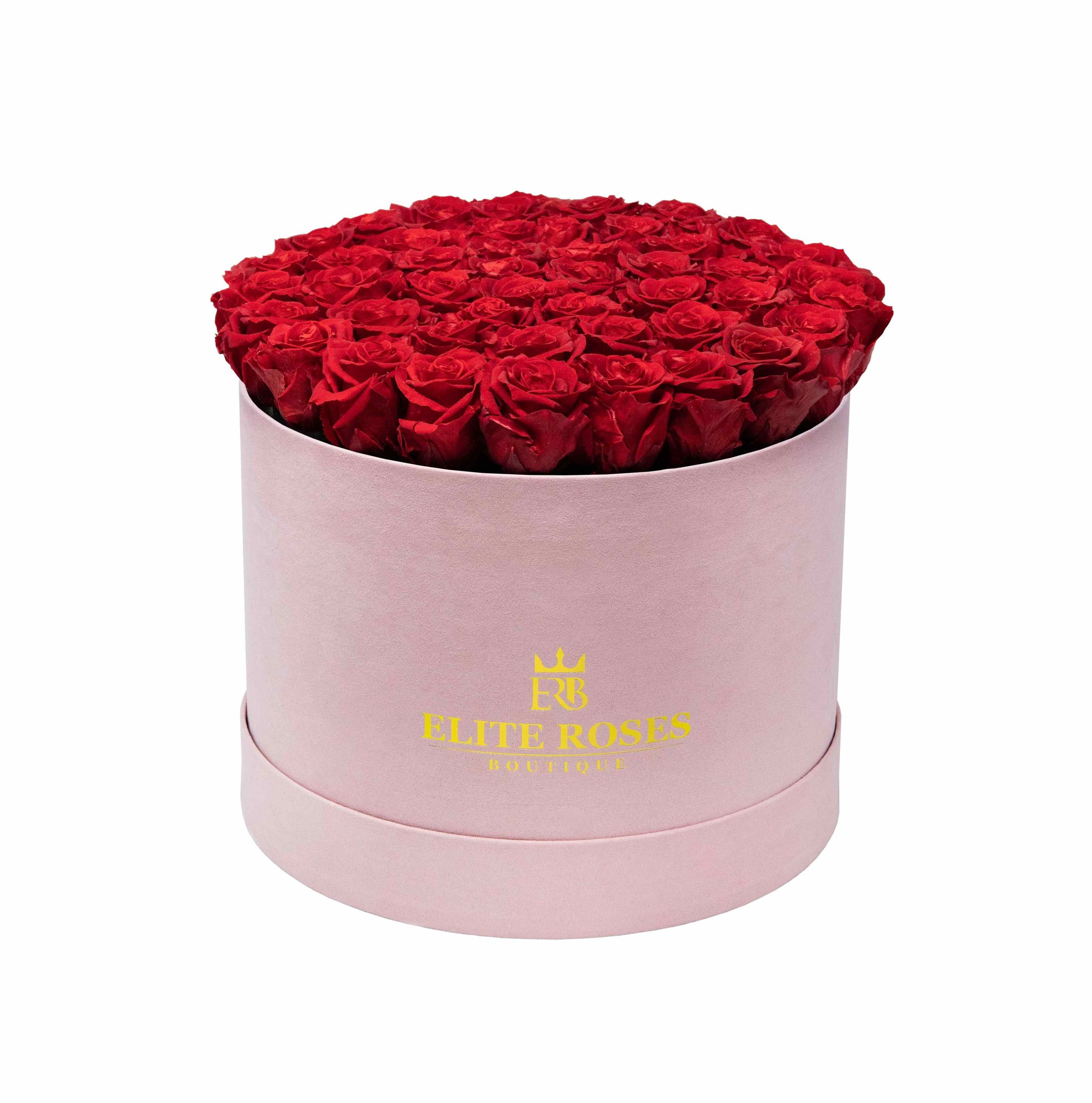 Red Roses in a large round box - Flower Delivery Azusa